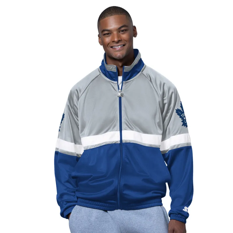 Starter Toronto Maple Leafs Veteran Men's Blue Track Jacket made by Starter