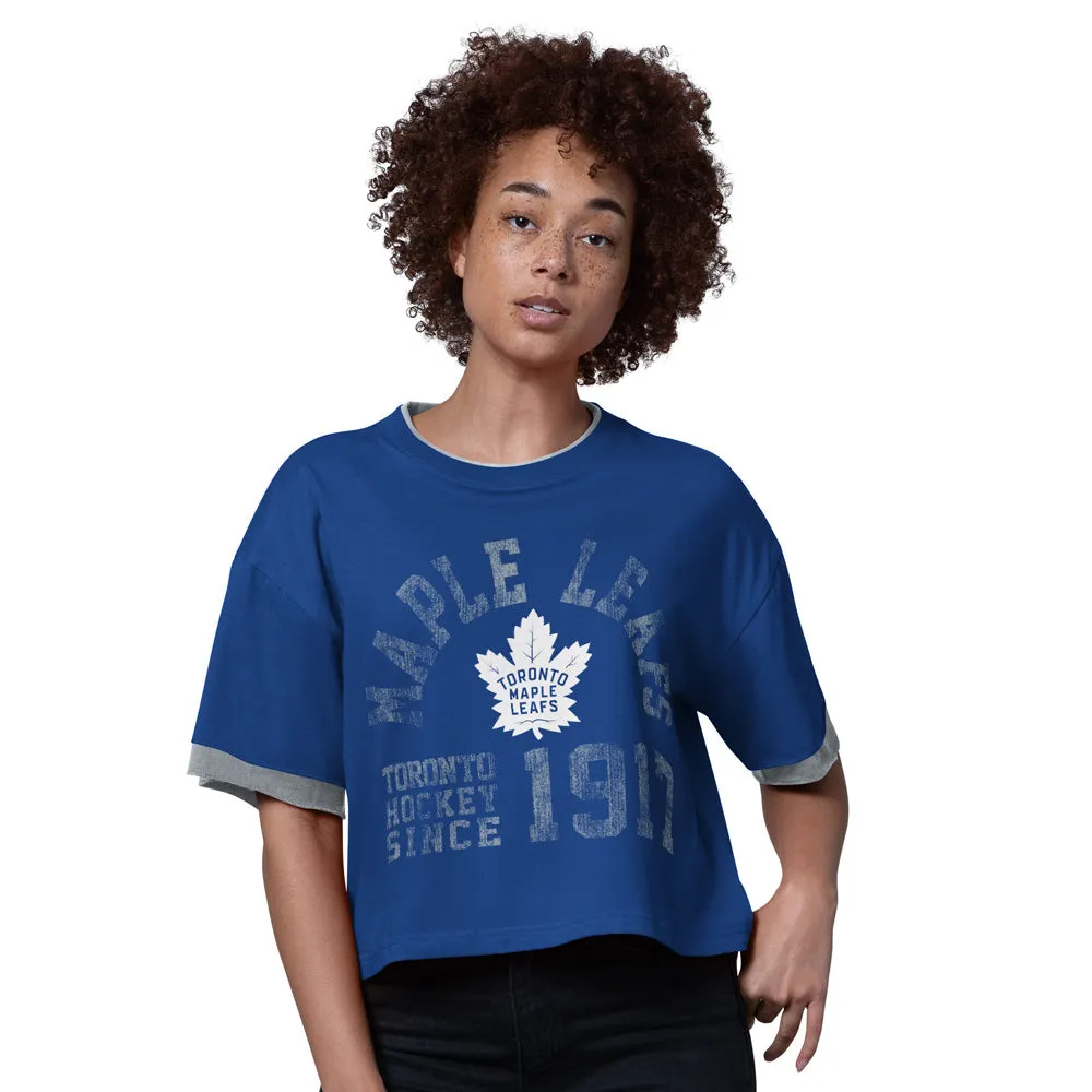 Starter Toronto Maple Leafs Flyout Women's Blue T Shirt sold by Pro Hockey Life