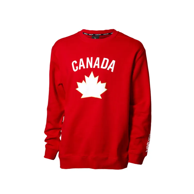 Bauer X Hockey Canada® Adult Red Crewneck Sweater made by Bauer
