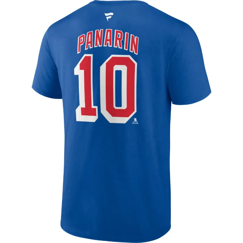 Fanatics New York Rangers Artemi Panarin Name And Number Blue T Shirt made by Fanatics