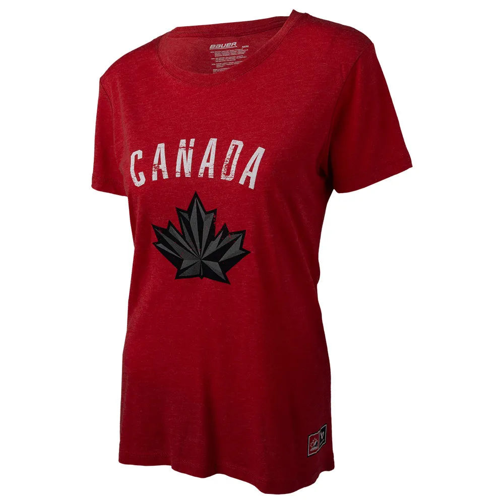 Bauer X Hockey Canada® Tri-Blend Women's Red T Shirt sold by Pro Hockey Life product image thumbnail 3