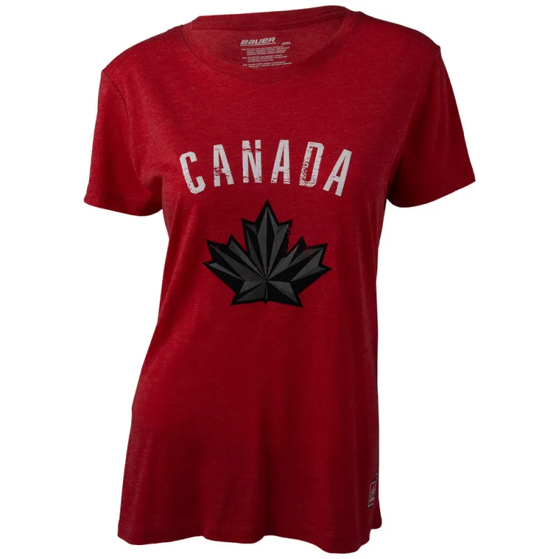 Bauer X Hockey Canada® Tri-Blend Women's Red T Shirt sold by Pro Hockey Life