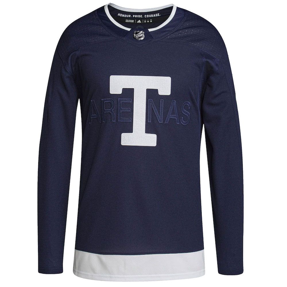 TORONTO MAPLE LEAFS 2022 NHL HERITAGE CLASSIC ADIDAS ADIZERO PRIMEGREEN AUTHENTIC NAVY JERSEY sold by Pro Hockey Life