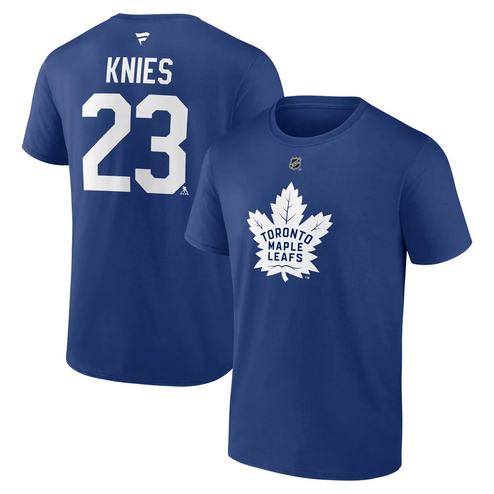 Fanatics Toronto Maple Leafs Matthew Knies Name And Number Men's Blue T Shirt sold by Pro Hockey Life product image thumbnail 3