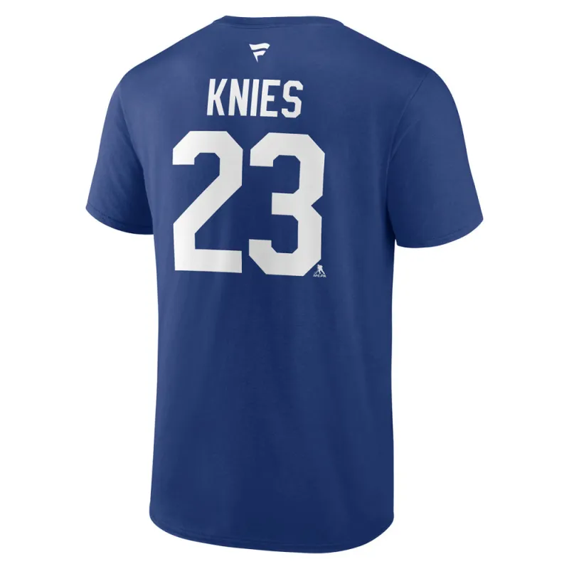 Fanatics Toronto Maple Leafs Matthew Knies Name And Number Men's Blue T Shirt sold by Pro Hockey Life