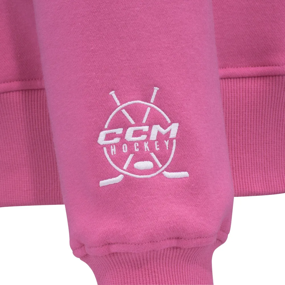 CCM Barbie Collection Adult Pink Crewneck Sweater sold by Pro Hockey Life product image thumbnail 4