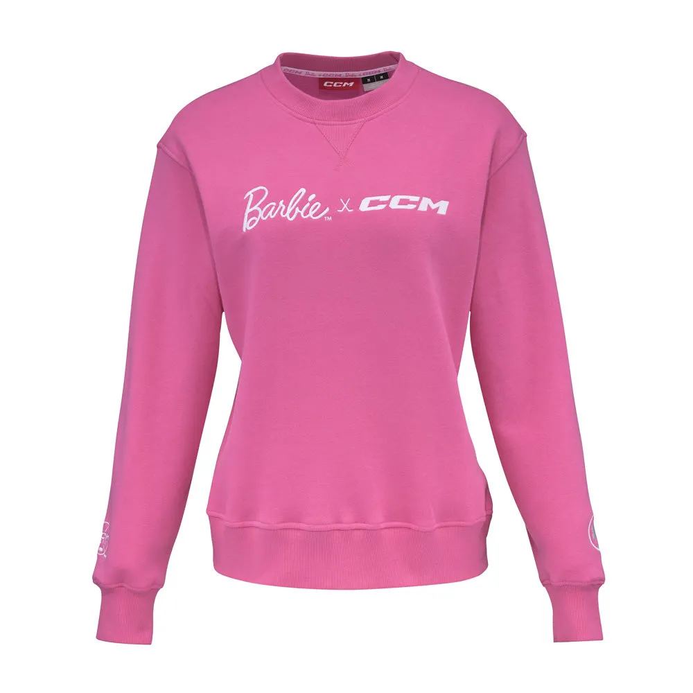 CCM Barbie Collection Adult Pink Crewneck Sweater sold by Pro Hockey Life