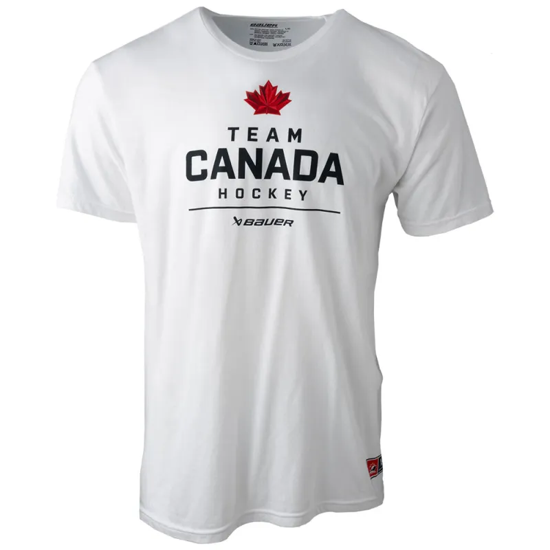 Bauer X Hockey Canada® Stacked Adult White T Shirt made by Bauer