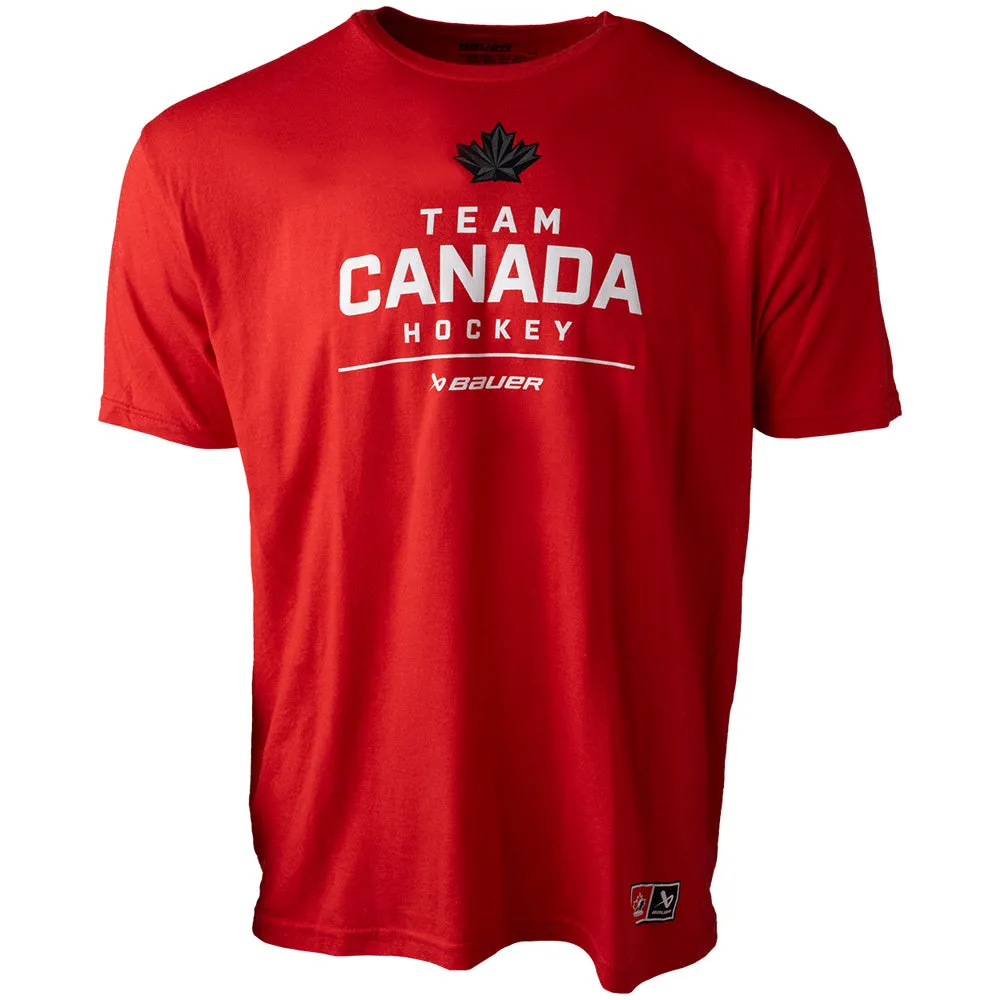 Bauer X Hockey Canada® Stacked Adult Red T Shirt sold by Pro Hockey Life