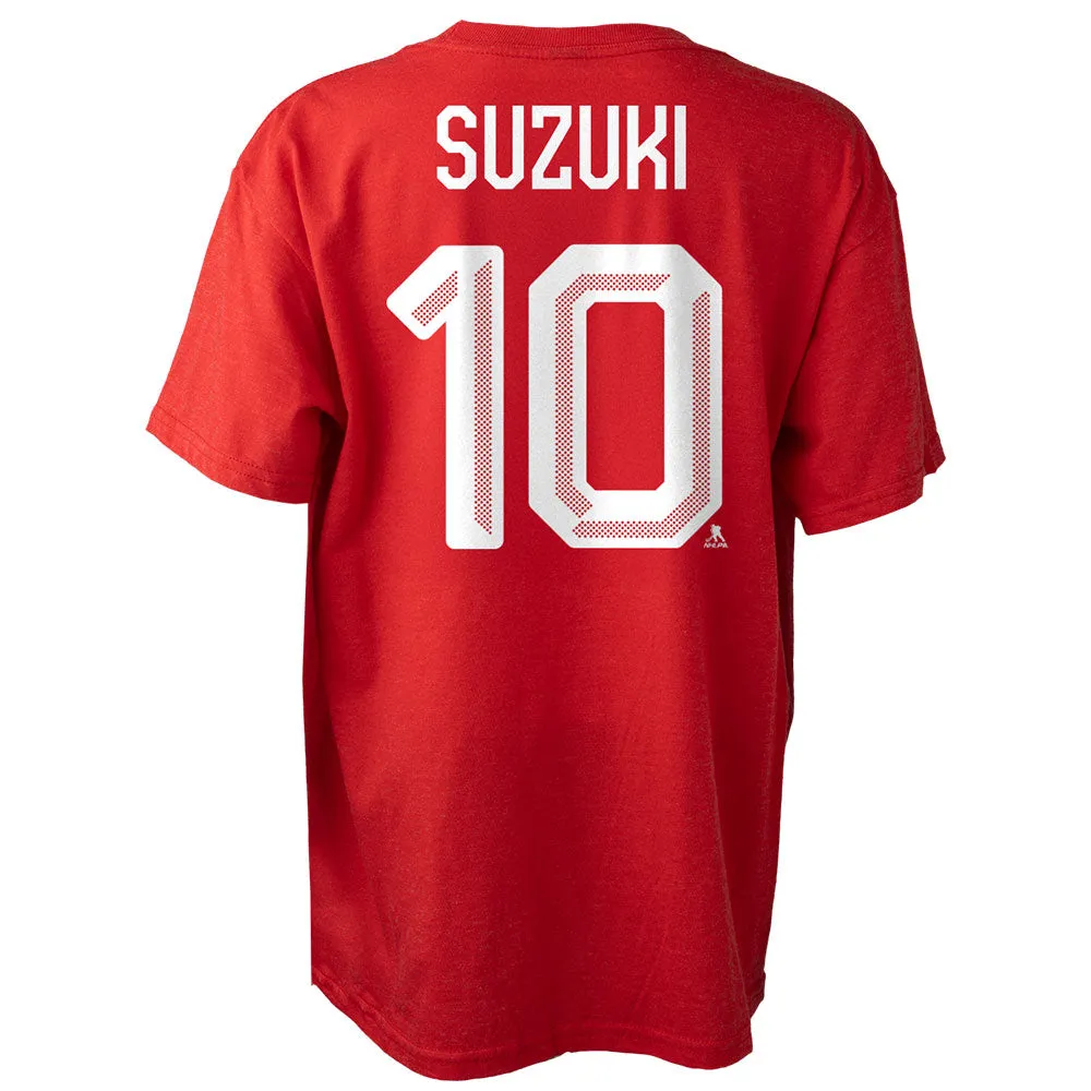 Bauer X Hockey Canada® Nick Suzuki Name And Number Adult Red T Shirt sold by Pro Hockey Life