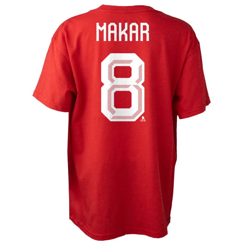 Bauer X Hockey Canada® Cale Makar Name And Number Adult Red T Shirt made by Bauer
