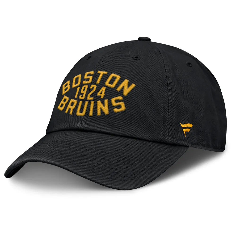 Fanatics Boston Bruins Archer Blue Unstructured Black Hat sold by Pro Hockey Life
