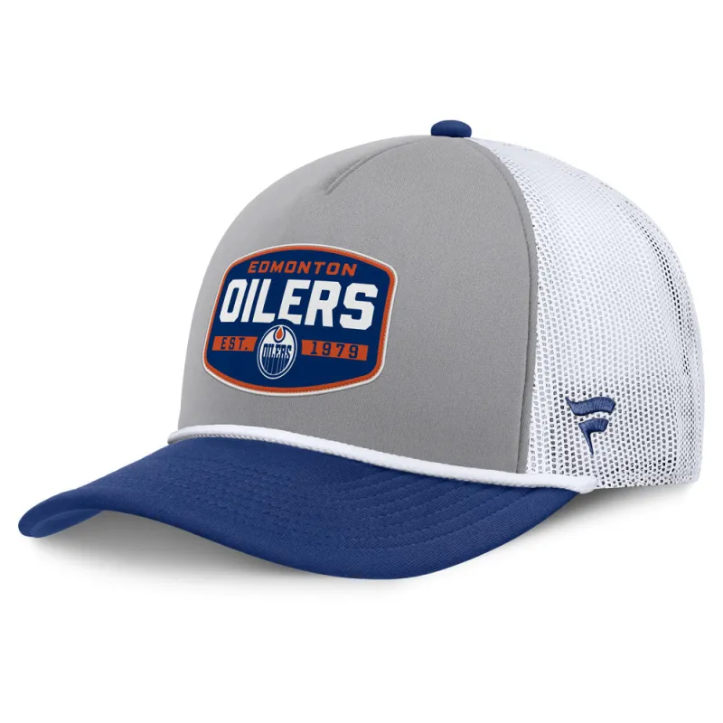Fanatics Edmonton Oilers A-Frame Grey Hat made by Fanatics