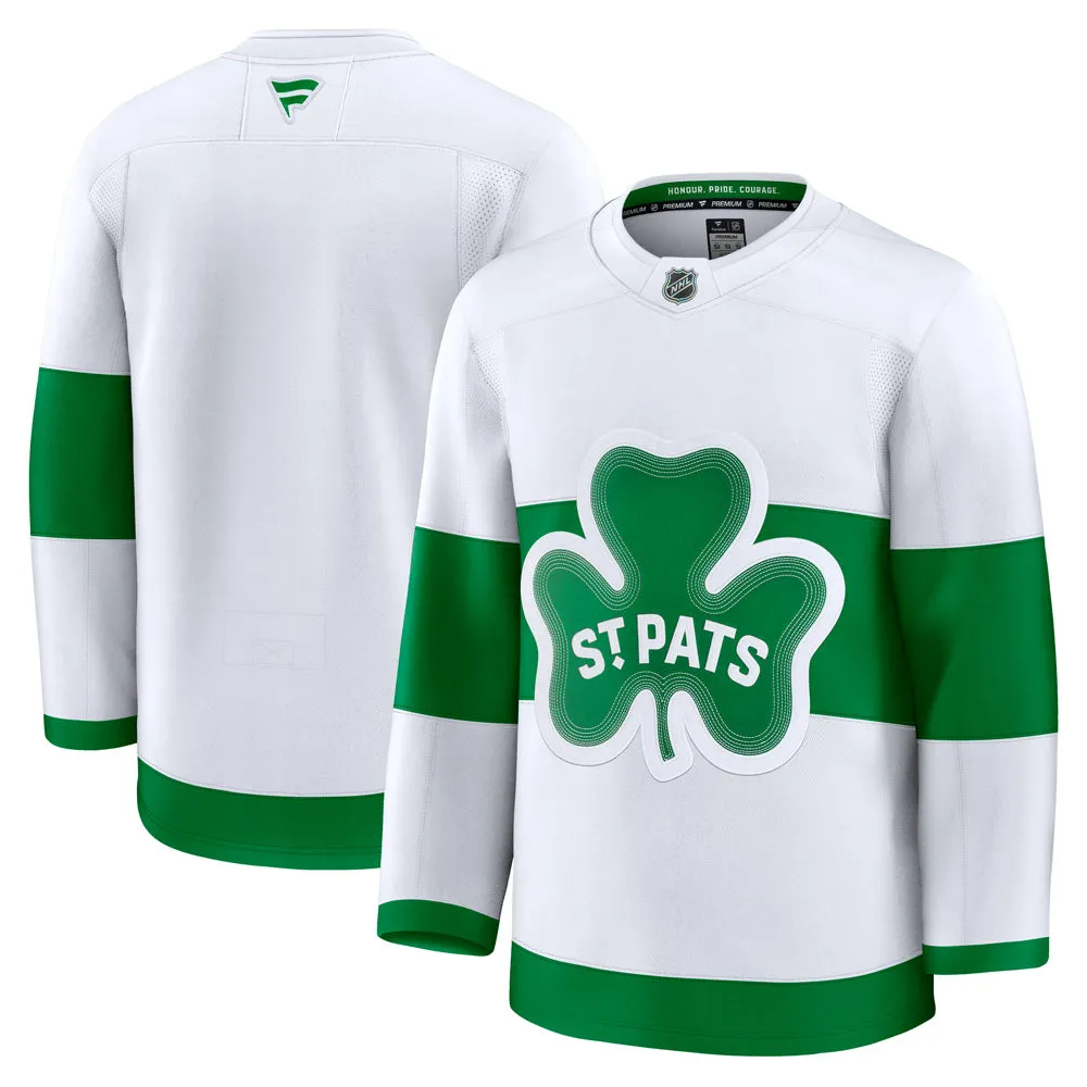 Fanatics Toronto Maple Leafs Premium Adult White St. Pats Jersey sold by Pro Hockey Life product image thumbnail 3