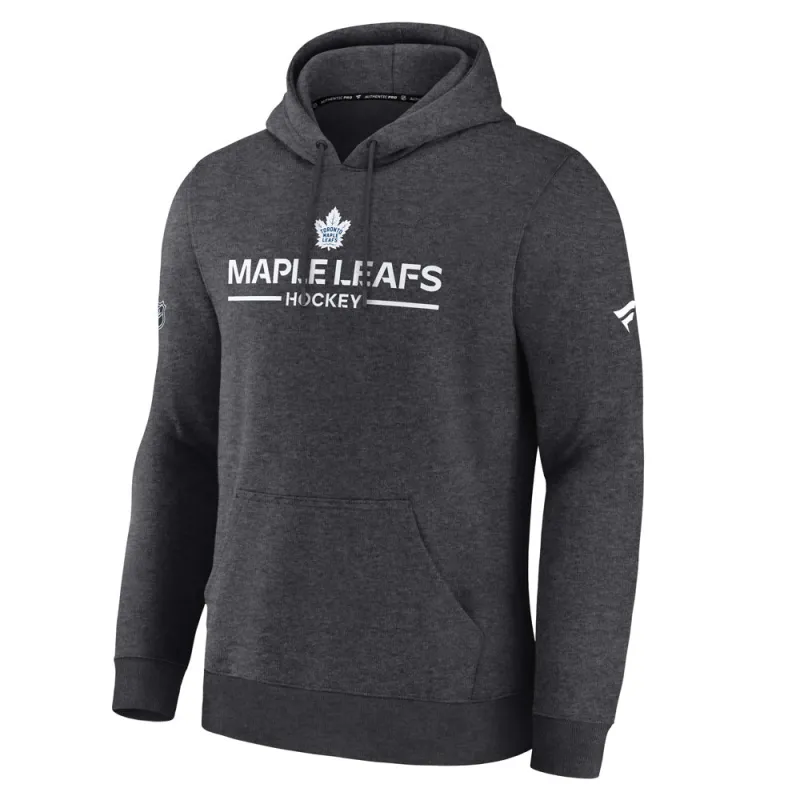 Fanatics Toronto Maple Leafs Authentic Pro Primary Grey Fleece Pullover Hoodie made by Fanatics