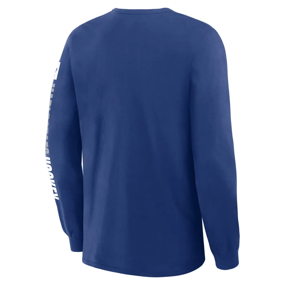 Fanatics Toronto Maple Leafs Goal Crease Blue Long Sleeve Shirt sold by Pro Hockey Life product image thumbnail 2