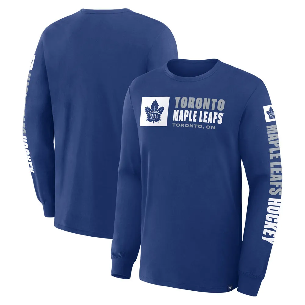 Fanatics Toronto Maple Leafs Goal Crease Blue Long Sleeve Shirt sold by Pro Hockey Life product image thumbnail 3