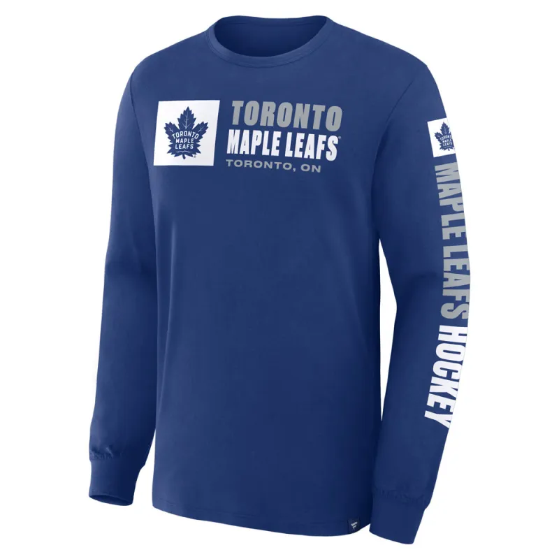 Fanatics Toronto Maple Leafs Goal Crease Blue Long Sleeve Shirt made by Fanatics