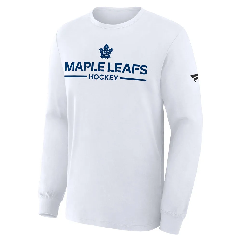 Fanatics Toronto Maple Leafs Authentic Pro Primary White Long Sleeve Shirt sold by Pro Hockey Life