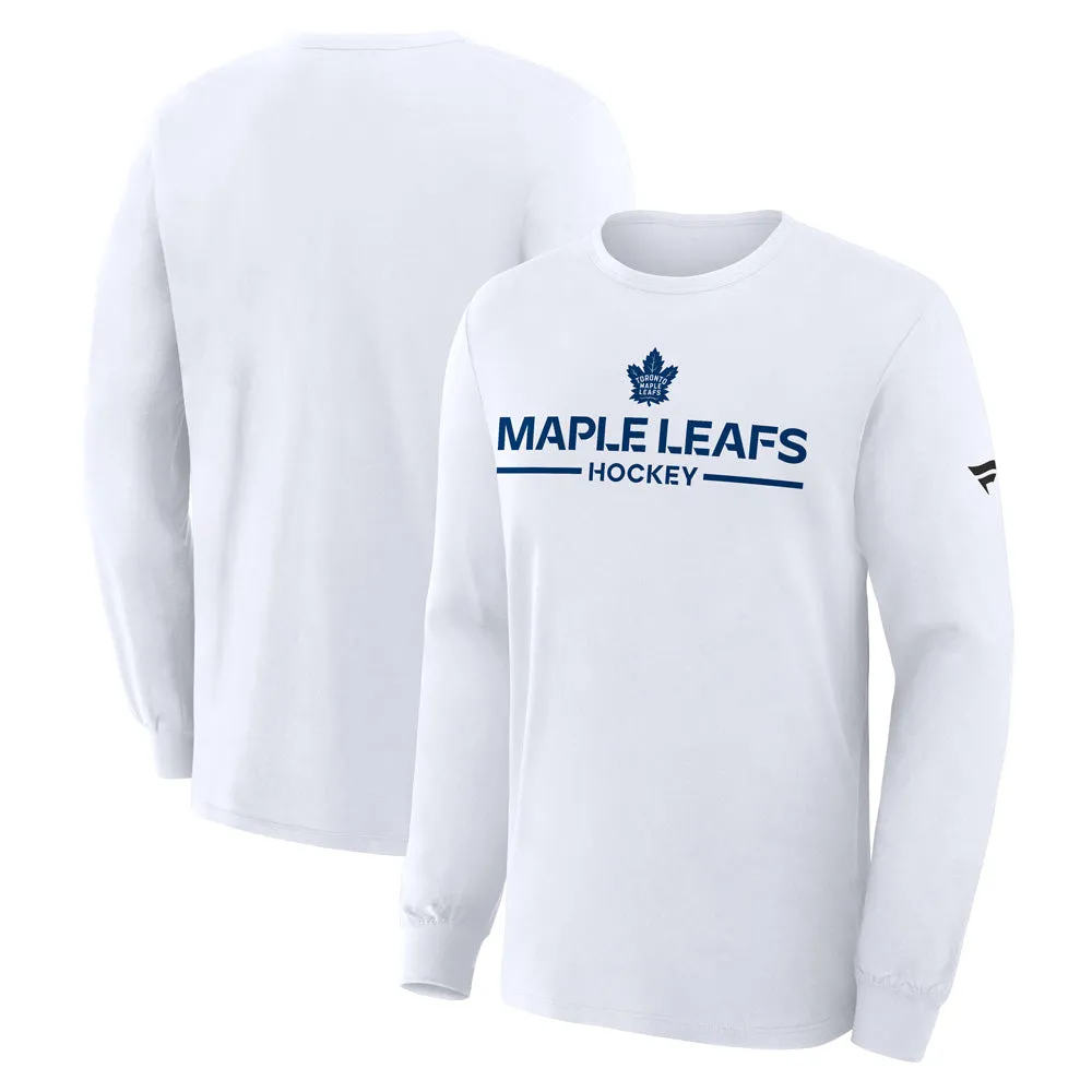 Fanatics Toronto Maple Leafs Authentic Pro Primary White Long Sleeve Shirt sold by Pro Hockey Life product image thumbnail 3
