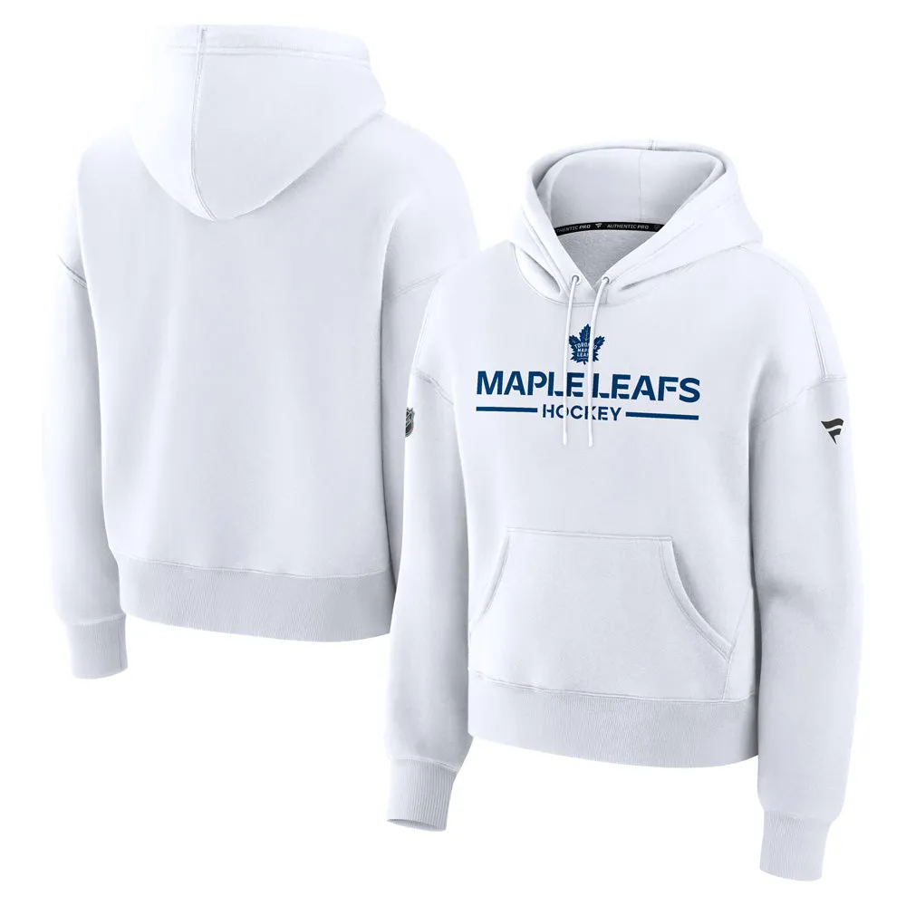 Fanatics Toronto Maple Leafs Authentic Pro Primary Women's White Fleece Pullover Hoodie sold by Pro Hockey Life product image thumbnail 3