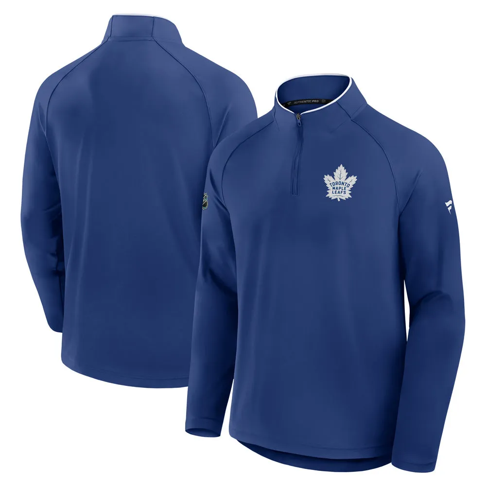 Fanatics Toronto Maple Leafs Authentic Pro Rink Training Blue 1/4 Zip sold by Pro Hockey Life product image thumbnail 3