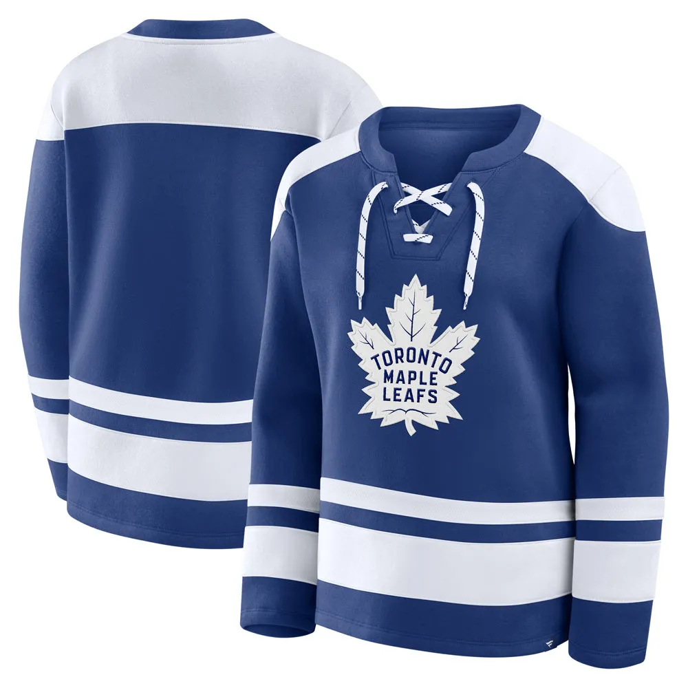 Fanatics Toronto Maple Leafs Icing Lace Women's Blue Long Sleeve Shirt sold by Pro Hockey Life product image thumbnail 3