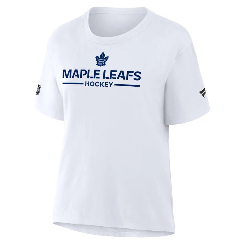 Fanatics Toronto Maple Leafs Authentic Pro Primary Women's White T Shirt made by Fanatics