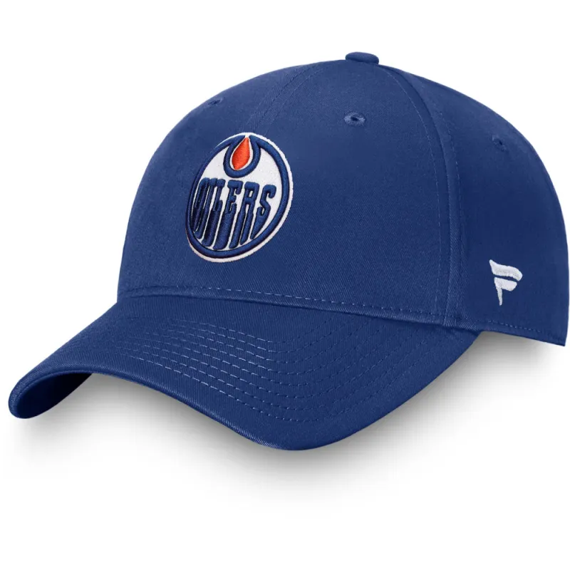 Fanatics Edmonton Oilers Primary Logo Blue Cobalt Hat made by Fanatics