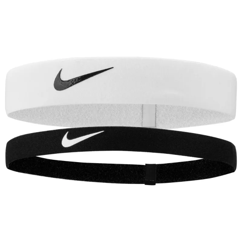 NIKE FLEX HEADBANDS - 2 PACK BLACK/WHITE made by Nike