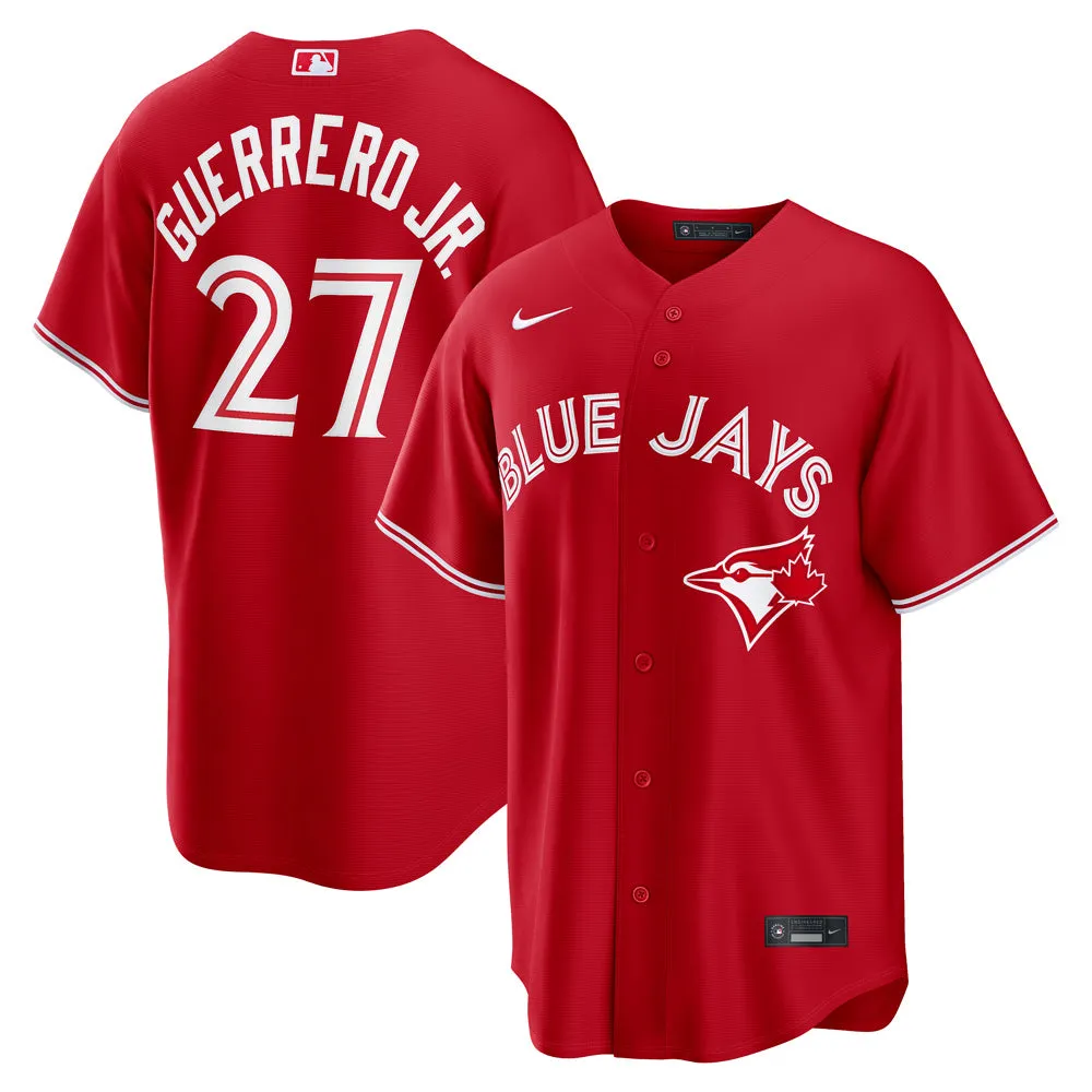 Toronto Blue Jays Vladimir Guerrero Jr Replica Alternate Jersey - Red sold by Pro Hockey Life product image thumbnail 3