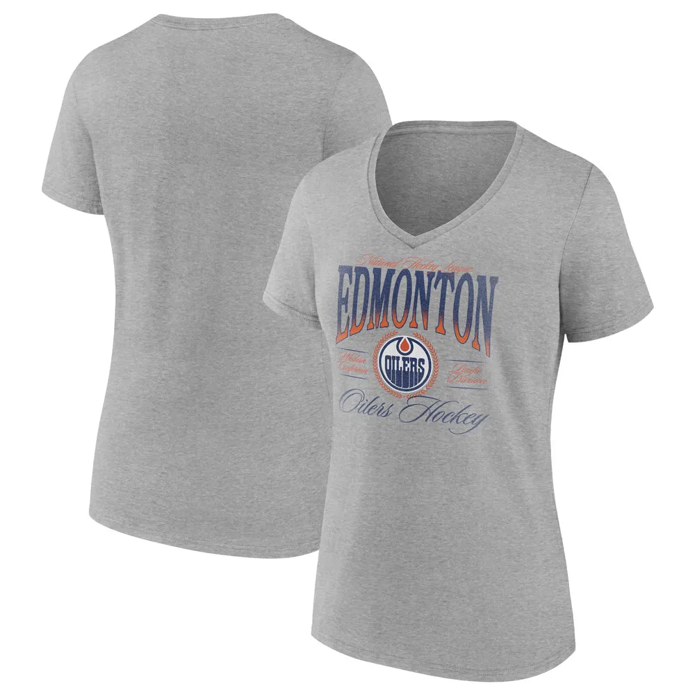 Fanatics Edmonton Oilers Women's Grey T Shirt sold by Pro Hockey Life product image thumbnail 3