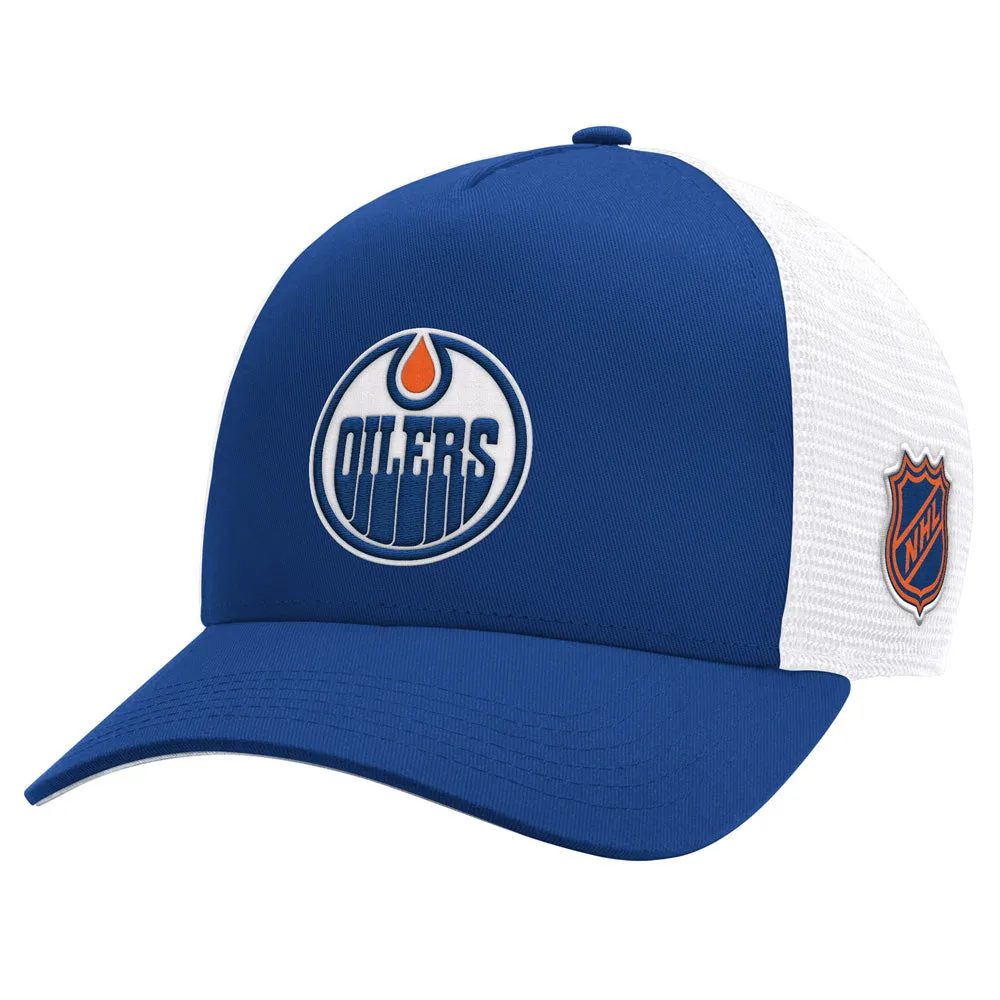 Starter Edmonton Oilers Team Trailer Blue Hat sold by Pro Hockey Life