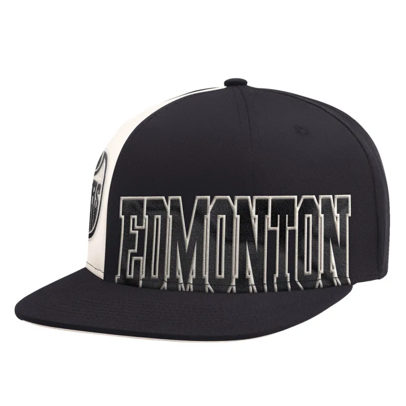 Starter Edmonton Oilers Offset Black Hat made by Starter