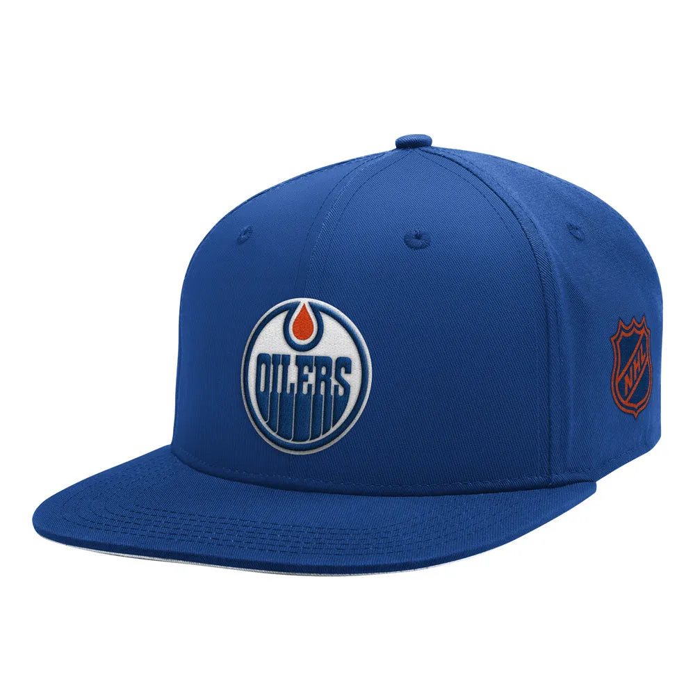 Starter Edmonton Oilers Team Classic Blue Snapback Hat sold by Pro Hockey Life