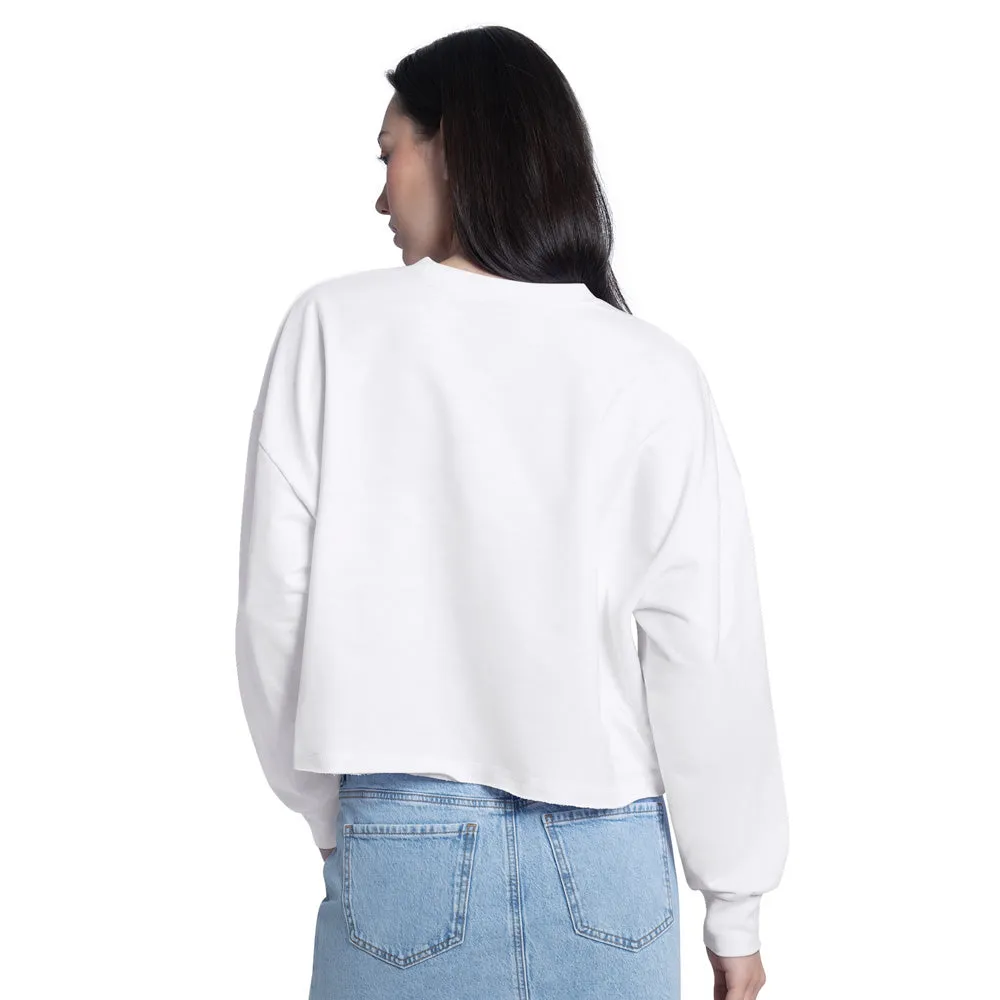 Women's Edmonton Oilers Starter Cropped Crewneck White sold by Pro Hockey Life product image thumbnail 2