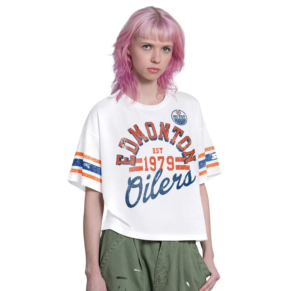 Edmonton Oilers Starter Hurry Up Offense T-Shirt White sold by Pro Hockey Life