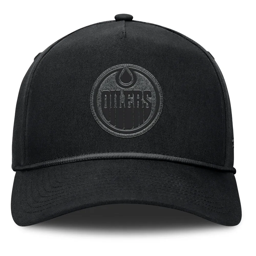 Fanatics Edmonton Oilers A-Frame Black Snapback Hat sold by Pro Hockey Life product image thumbnail 2