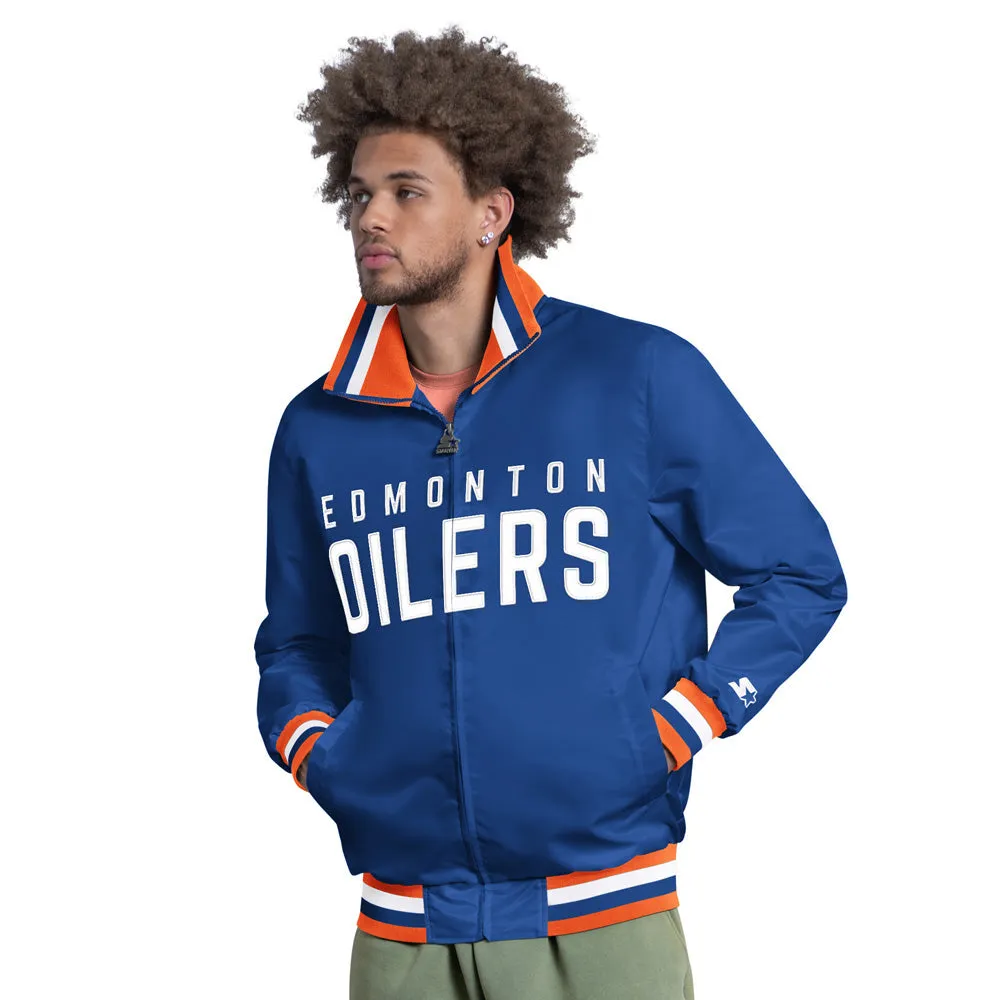Edmonton Oilers Starter The Captain Satin Jacket sold by Pro Hockey Life