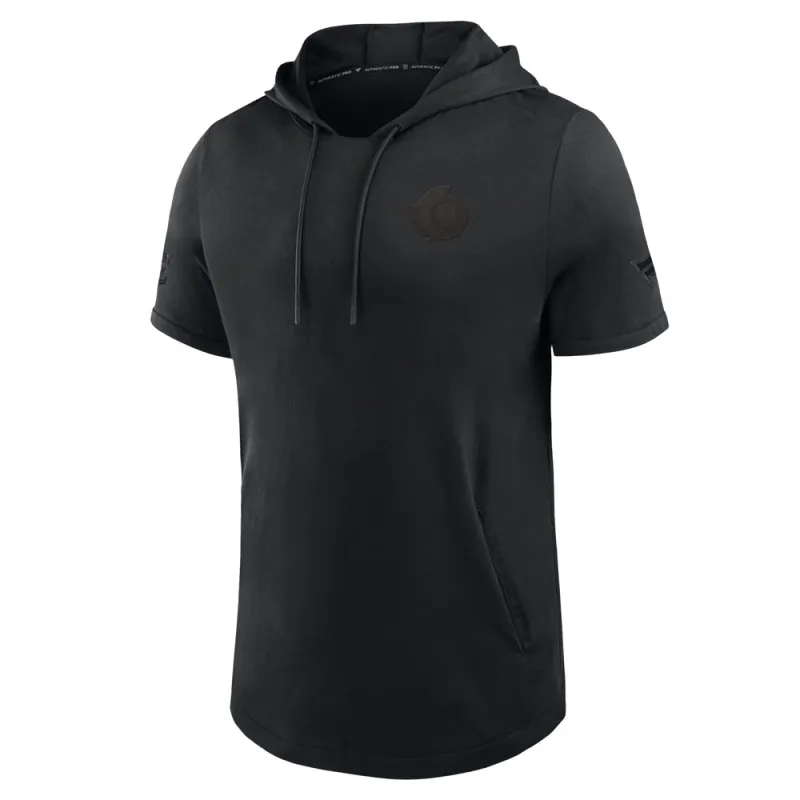 Ottawa Senators Road Light Weight Short Sleeve Pullover Hoodie made by Fanatics