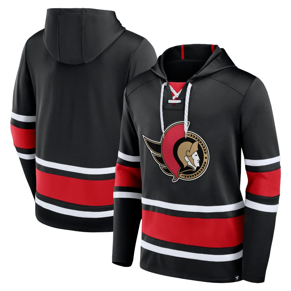 Ottawa Senators Puck Deep Long Sleeve Pullover Hood Black sold by Pro Hockey Life product image thumbnail 2