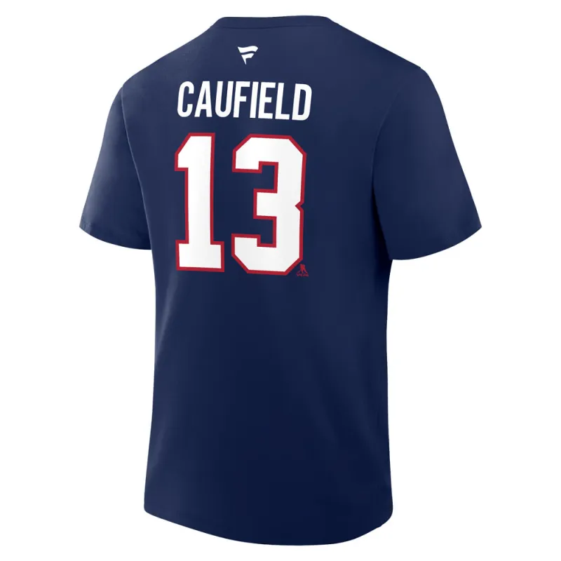 Fanatics Montreal Canadiens Cole Caufield Name And Number Adult Navy T Shirt made by Fanatics