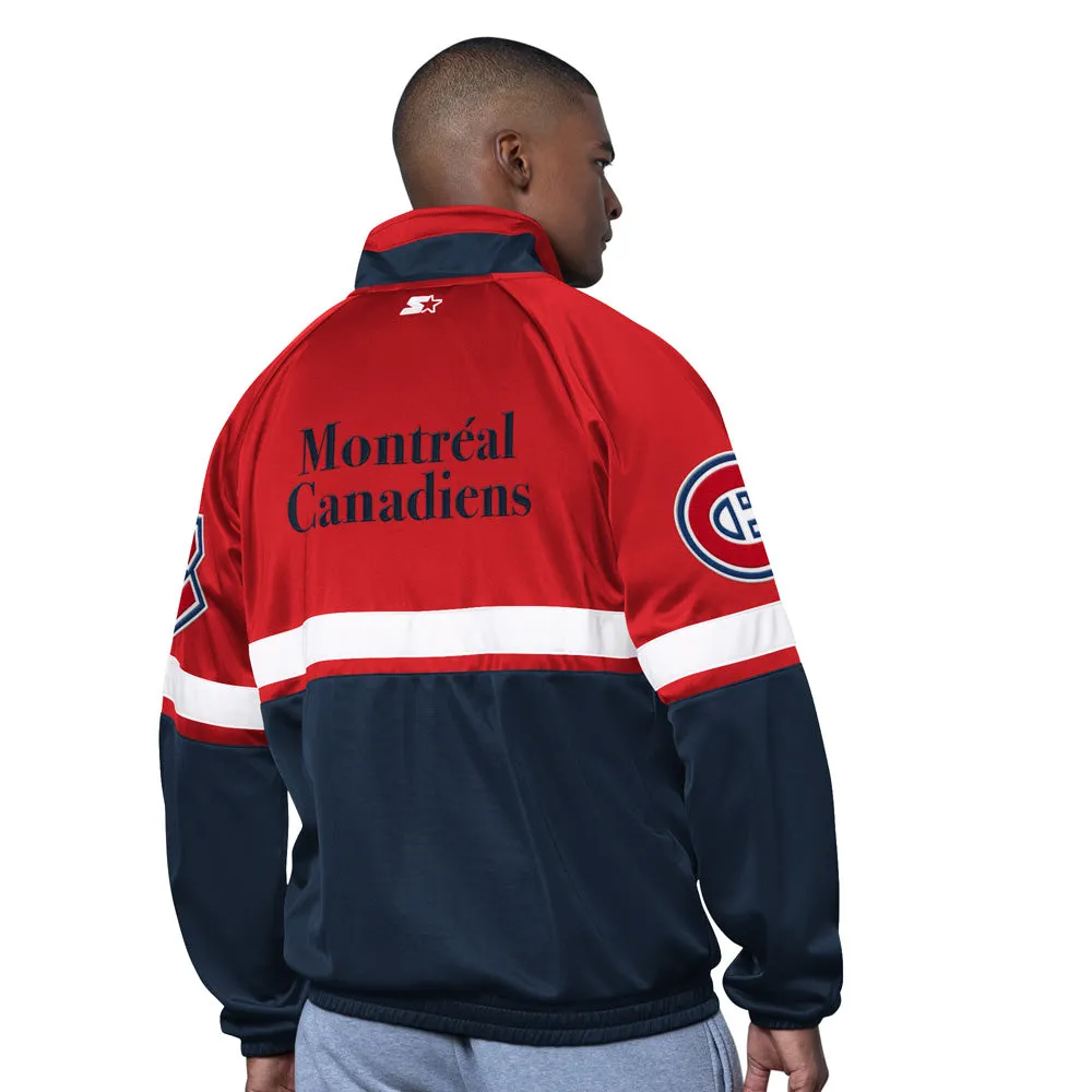 Starter Montreal Candiens Veteran Men's Navy Track Jacket sold by Pro Hockey Life product image thumbnail 2