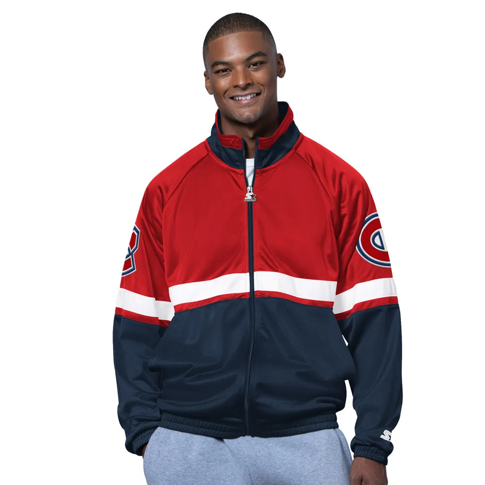 Starter Montreal Candiens Veteran Men's Navy Track Jacket sold by Pro Hockey Life