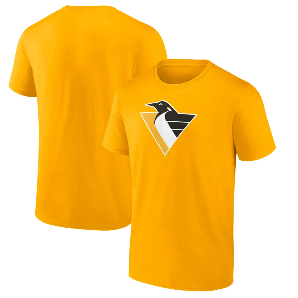 Pittsburgh Penguins Primary Logo Yellow Short Sleeve T-Shirt sold by Pro Hockey Life product image thumbnail 3