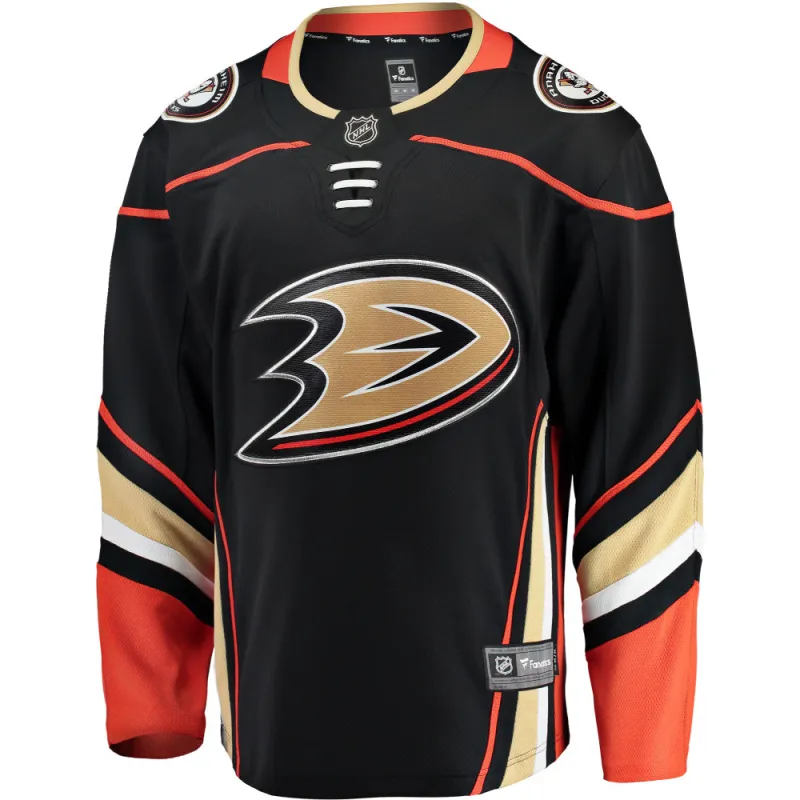 Anaheim Ducks Breakaway Home Jersey Black made by Fanatics