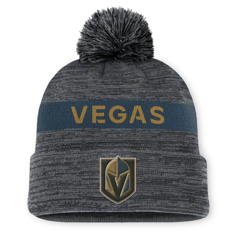 Fanatics Vegas Golden Knights Rink 11 Acrylic Cuffed Pompom Beanie made by Fanatics