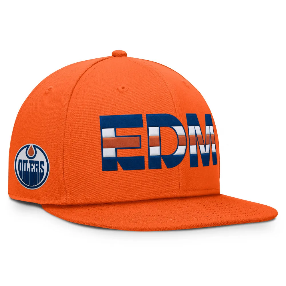 Edmonton Oilers RK7 Flat Brim Snapback Hat sold by Pro Hockey Life product image thumbnail 4
