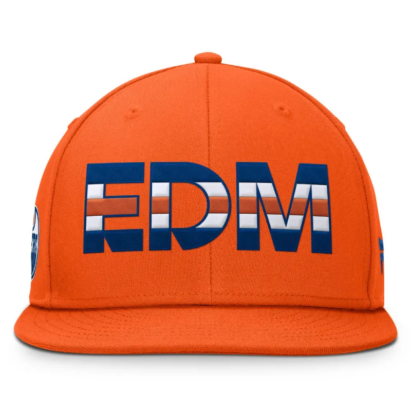 Edmonton Oilers RK7 Flat Brim Snapback Hat made by Fanatics