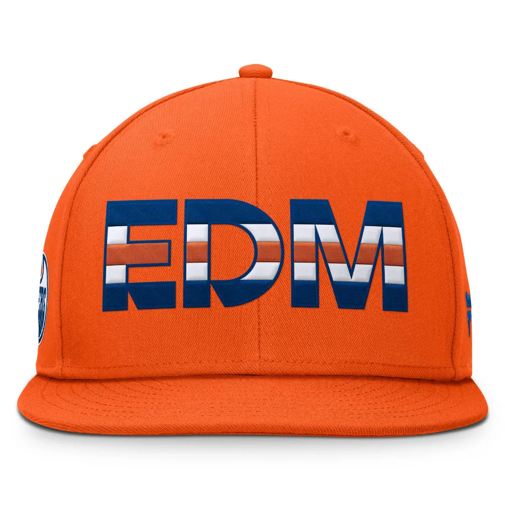 Edmonton Oilers RK7 Flat Brim Snapback Hat sold by Pro Hockey Life
